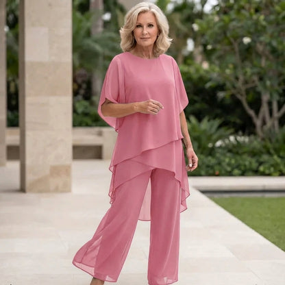 Margaret™ | Suit with draped palazzo pants