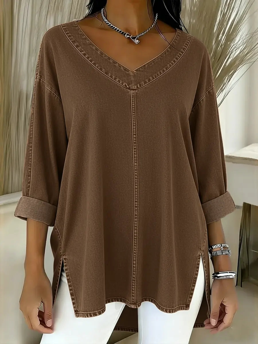 JESSICA | RELAXED V-NECK TOP